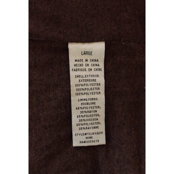 Thread & Supply Nordstrom Women's L Large Wine Sherpa Quarter Zip Fuzzy Pullover - Picture 11 of 12